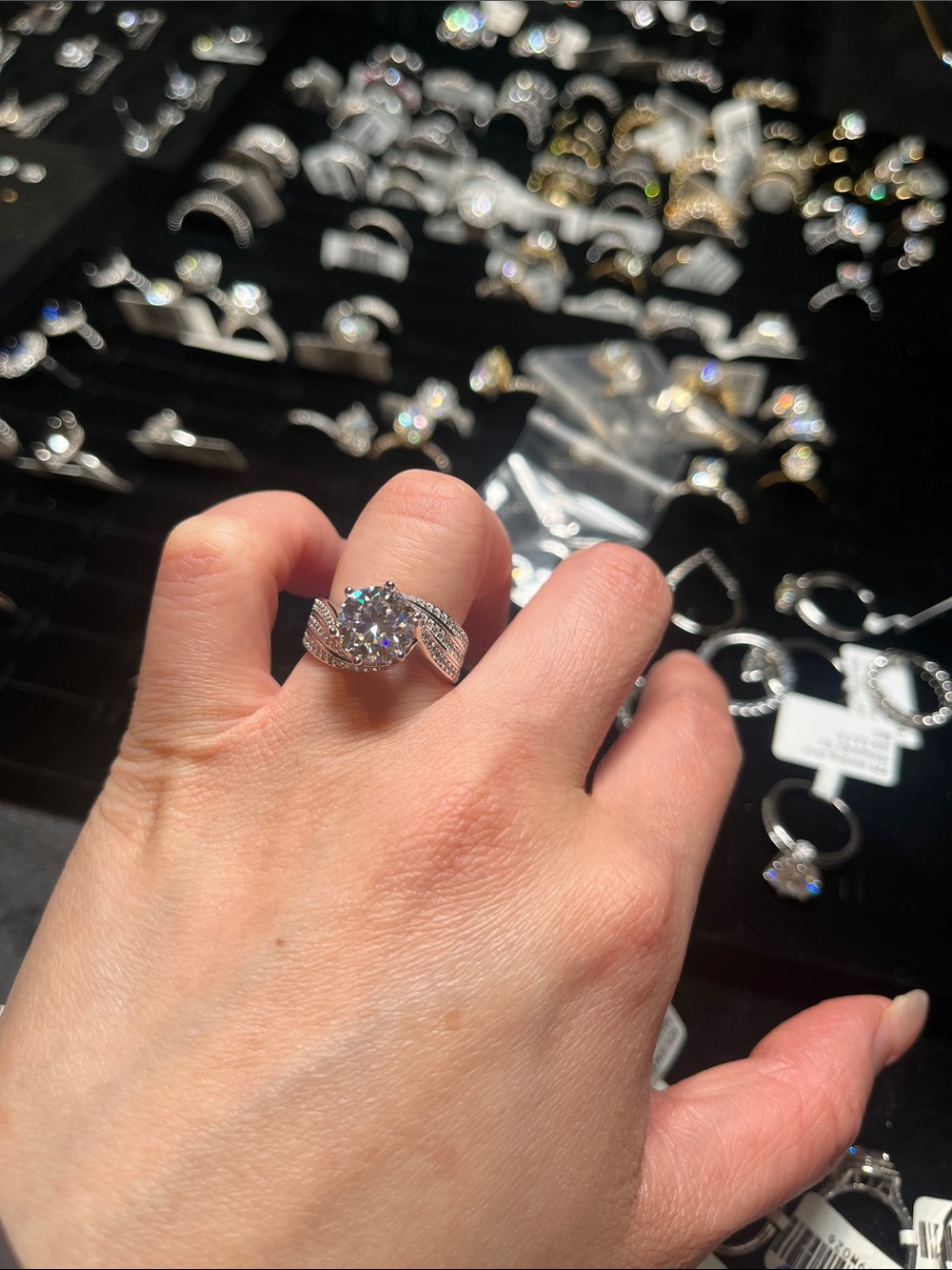 Moissanite stone 3ct with 925 sterling silver